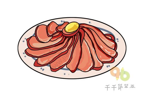 美味的牛肉简笔画图片