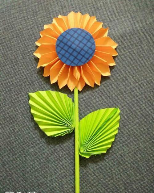 手工折纸:美丽的向日葵,朝着阳光努力向上
