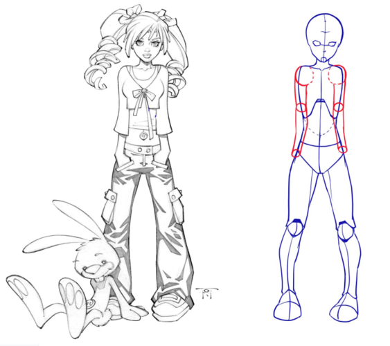 【板绘练习】人体动态结构精选素材线稿合集