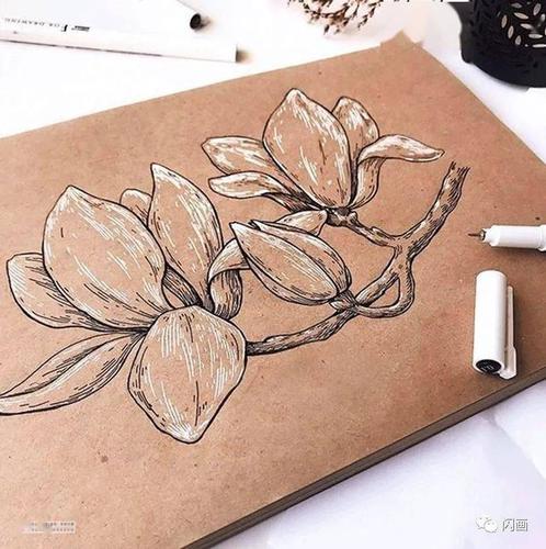 水粉,丙烯甚至水彩在牛皮纸上作画也能绽放精彩你喜欢这样的牛皮纸吗