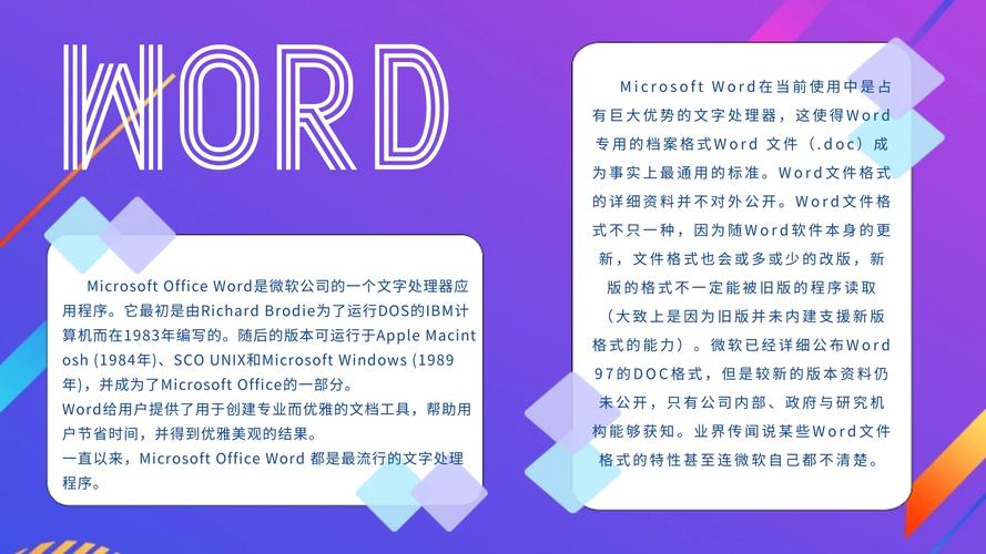 创意科技商务简约word手抄报海报