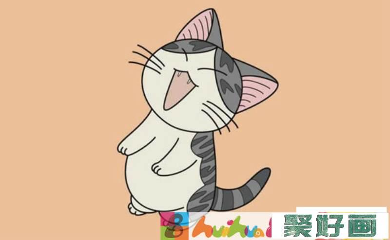 小猫简笔画的画法步骤图解怎么画简笔画教程