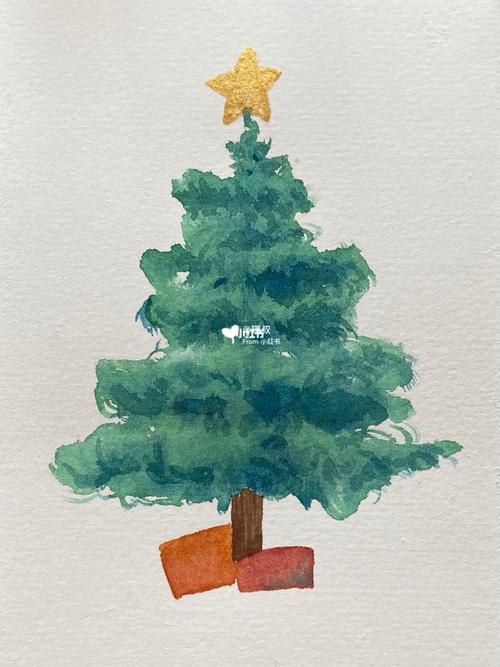 简单圣诞树_水彩画教程_水彩画_圣诞树_圣诞节去哪玩