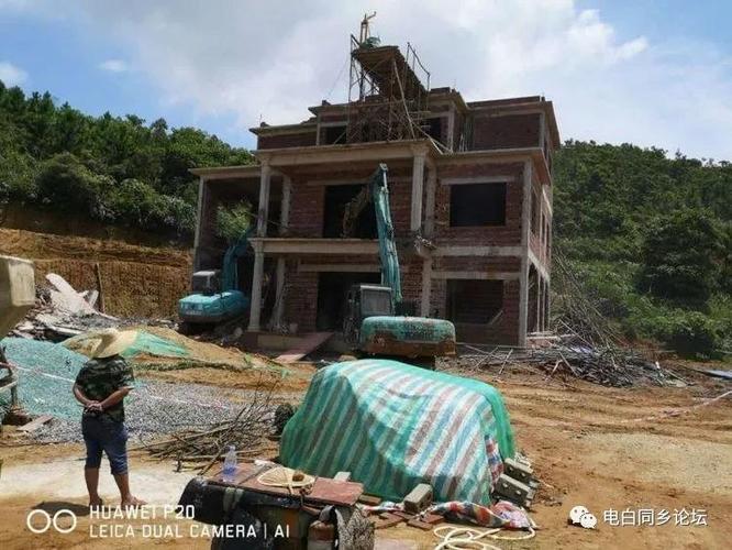 茂名电白霞洞2栋楼房违建被拆除几十万元打水漂