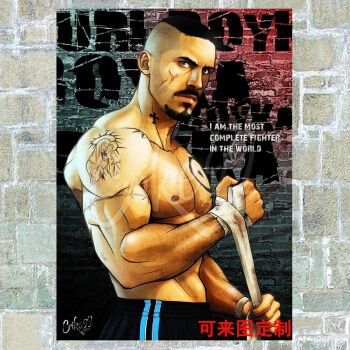 狼天影 博伊卡海报墙贴画肌肉猛男写真健身贴纸宿舍房间自粘可来图