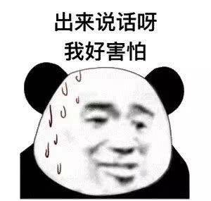 熊猫头表情包:出来说话呀,我好害怕