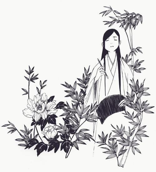 杂志黑白插图