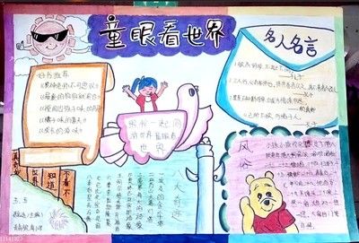 一年级童心看世界手抄报 童眼看世界手抄报