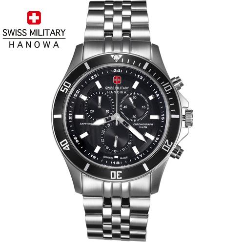 瑞士swiss military hanowa军表 钢带男士手表sm10101