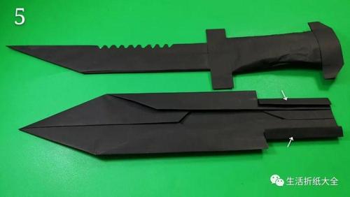 折纸特种兵超级炫酷格斗刀图解教程,教程简单一款就会