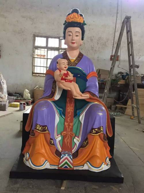 佛道家1米王母娘娘像 十二老母雕塑佛像 西王母像 眼光娘娘像