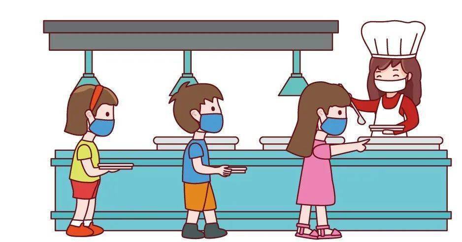 就餐严格遵守秩序,不扎堆,不攀谈,排队打饭,同向就餐,始终牢记保持