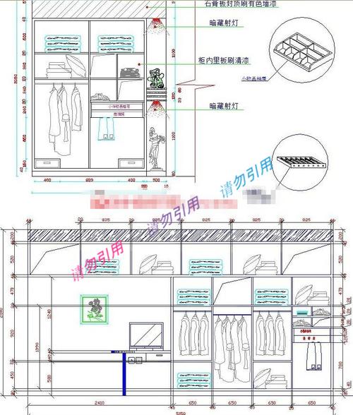 室内衣柜设计cad节点详图素材室内设计衣柜图纸家装家具cad