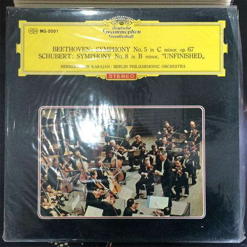 3 lp 黑胶 卡拉扬 karajan 第八交响曲 舒伯特 第五交响曲 贝多芬