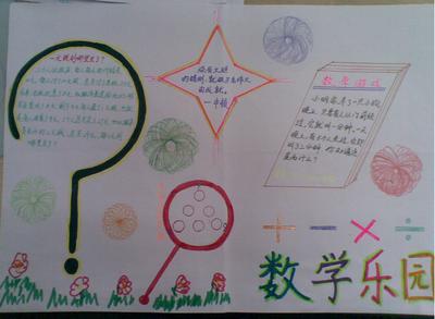 数学乐园集中营的手抄报 语文乐园手抄报
