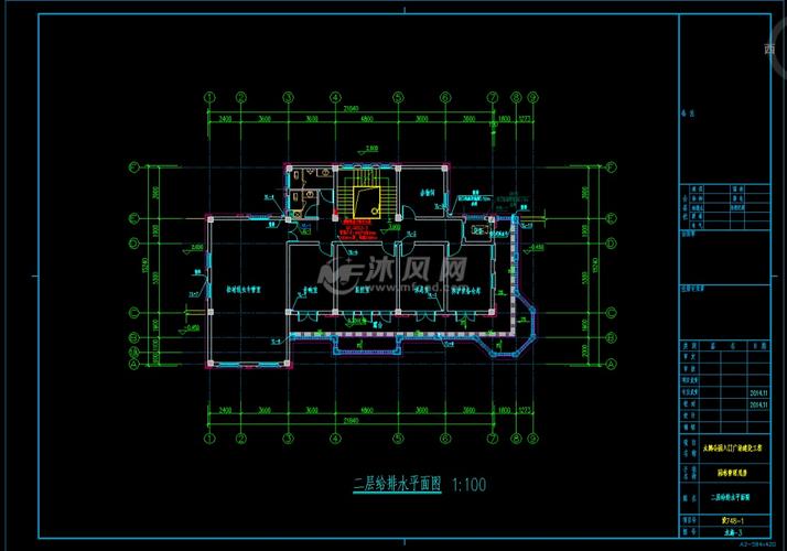 二层给排水平面图