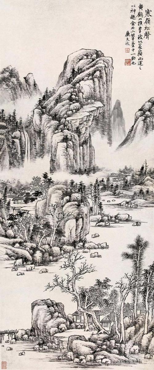 清末民初江苏苏州人陆恢山水画16幅