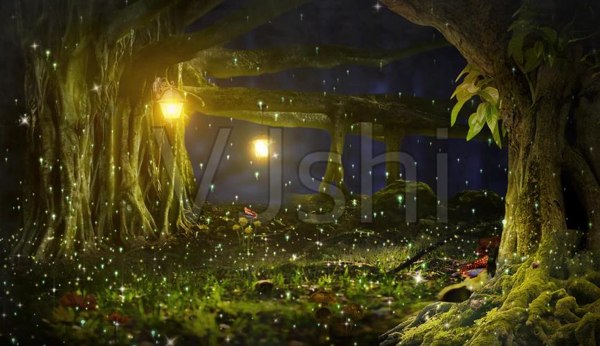 4k童话森林夜晚背景循环5_4096x2362_高清视频素材下载(编号:5641195)