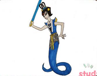 葫芦娃青蛇精简笔画 葫芦娃简笔画教程