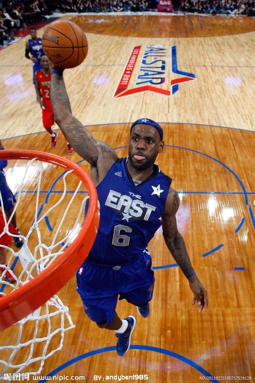詹姆斯扣篮图片