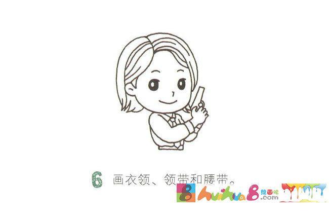 女侦探简笔画