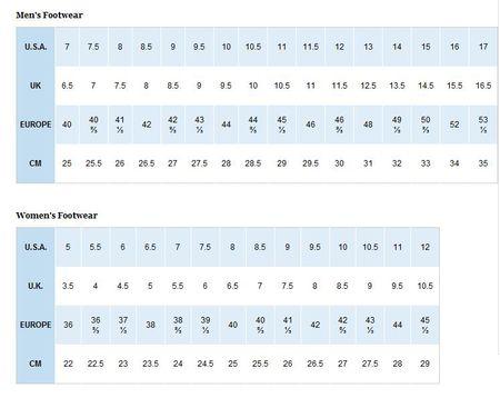 求columbia哥伦比亚鞋子尺码对照表?多谢!户外鞋选鞋建议.