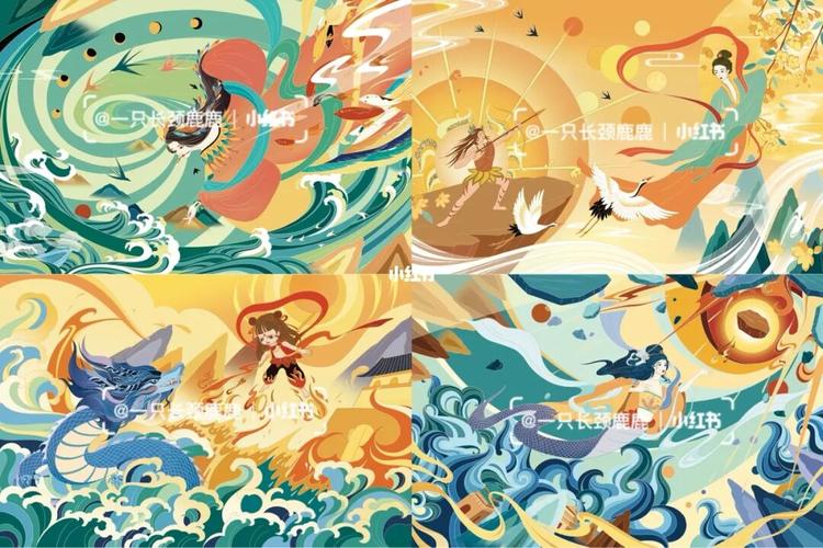 国风插画|中国神话故事系列0499_插画_国风_故事