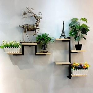 墙壁置物架墙挂式房间时尚卧室田园绿萝养花花架楼梯悬挂单个挂架