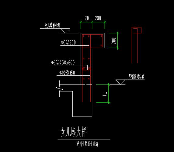 女儿墙全部用混凝土浇筑,内部钢筋如图,请问在ggj里怎么绘制?