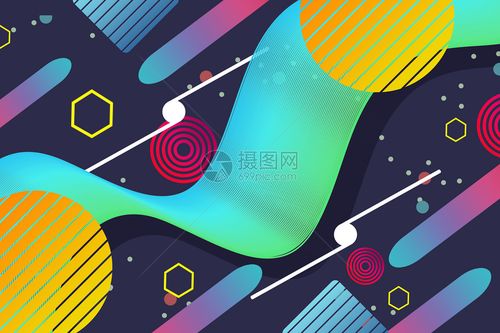 简体几何渐变背景
