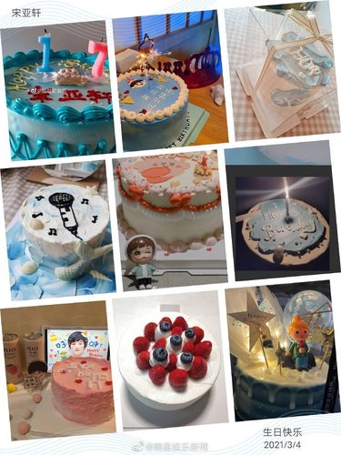 宋亚轩收获了各种蛋糕