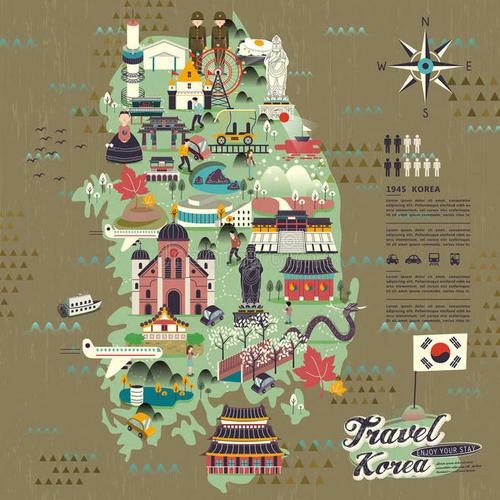 韩国旅行地图 : 韩国旅行地图 - 下载超过65百万高品质照片,图片及