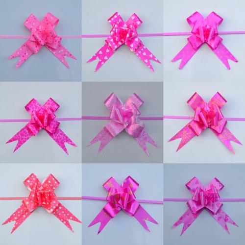 圣诞节平安果礼品盒酒杯包装纸装饰 18号小手拉花蝴蝶结抽花彩带