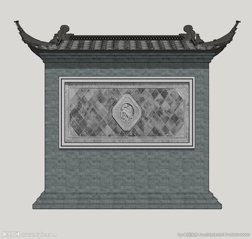 中式照壁图片