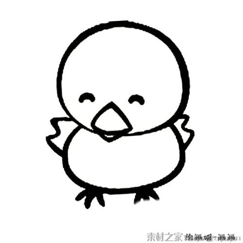可爱小鸡简笔画图片