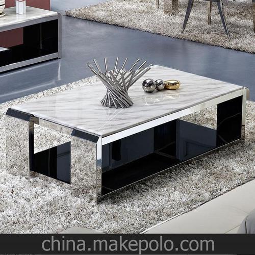 厂家直销时尚高档客厅不锈钢茶几 大理石茶几 客厅烤漆茶几桌