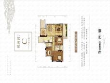 邦泰天誉3室2厅2卫户型图