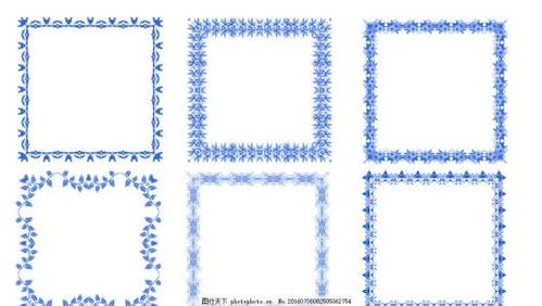 蓝色剪纸边框花边 手工剪纸图片大全简单-蒲城教育文学网