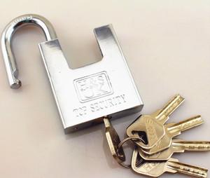 仙华包梁防撬剪月牙铜芯仓库房门链条锁头抗暴力挂锁