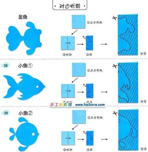你还记得怎样剪出可爱的对称图案么?跟着我一起复习一下吧.