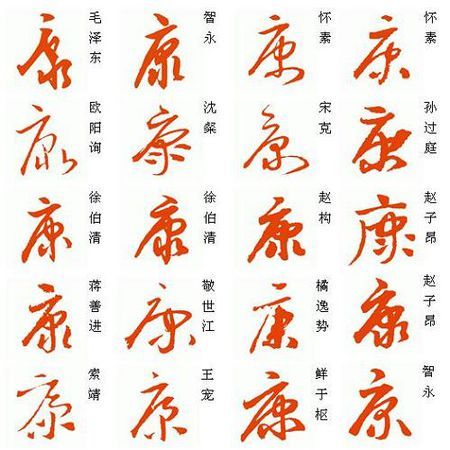 草书康字怎样写