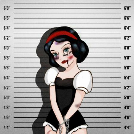 手绘个性迪士尼公主黑暗画风qq头像图片