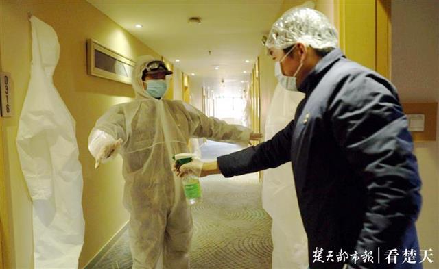 点原本是街道隔离点,由于他们工作出色,得到武昌区疫情防控指挥部肯定