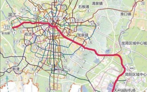 成都:未来近郊六城区通往天府机场,龙泉驿最快,郫都区