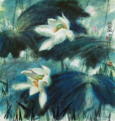 瑞雪图_花卉系列_邢真理作品展_邢真理在线作品_邢-家