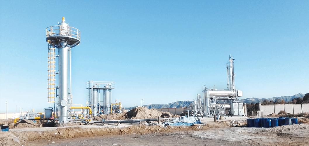 大宁永和输气管道三甘醇脱水 项目规模:100×10 4nm 3/d 项目