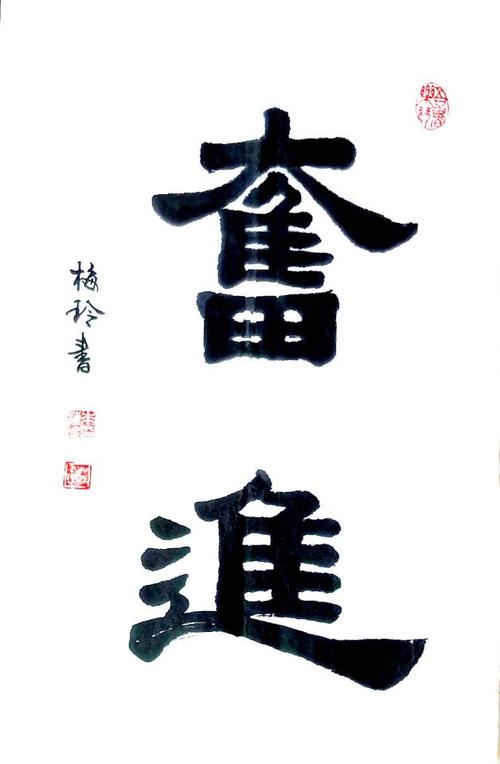 梅玲书法作品～隶书   奋进