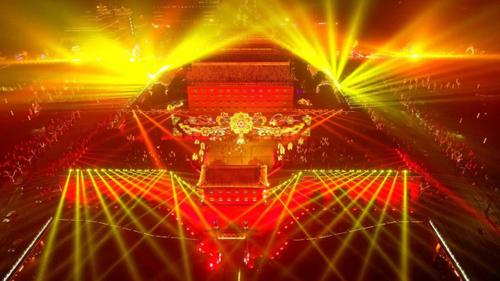 2020西安城墙新春灯会今绽放长安之光闪耀中国年