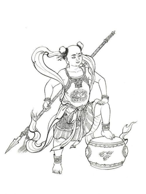 红孩儿简笔画红孩儿