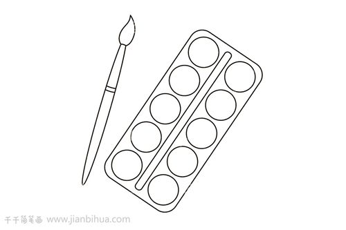 调色盘简笔画图片